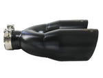aFe Takeda 2.5in 304 Stainless Steel Clamp-on Exhaust Tip Passenger Side 2.5in Inlet 4inDual - Black