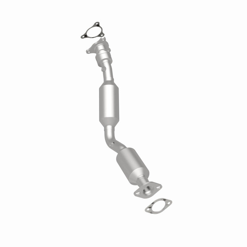 MagnaFlow 52958 oem grade direct-fit catalytic converter, rear three-quarter view of the turntable spin