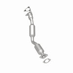 MagnaFlow 52958 oem grade direct-fit catalytic converter, rear three-quarter view of the turntable spin