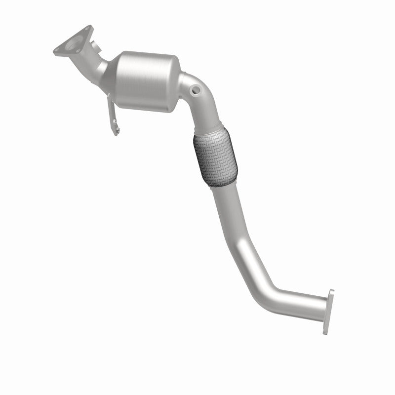 MagnaFlow 5481947 carb direct-fit catalytic converter, side view of the turntable spin
