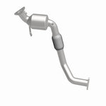MagnaFlow 5481947 carb direct-fit catalytic converter, side view of the turntable spin