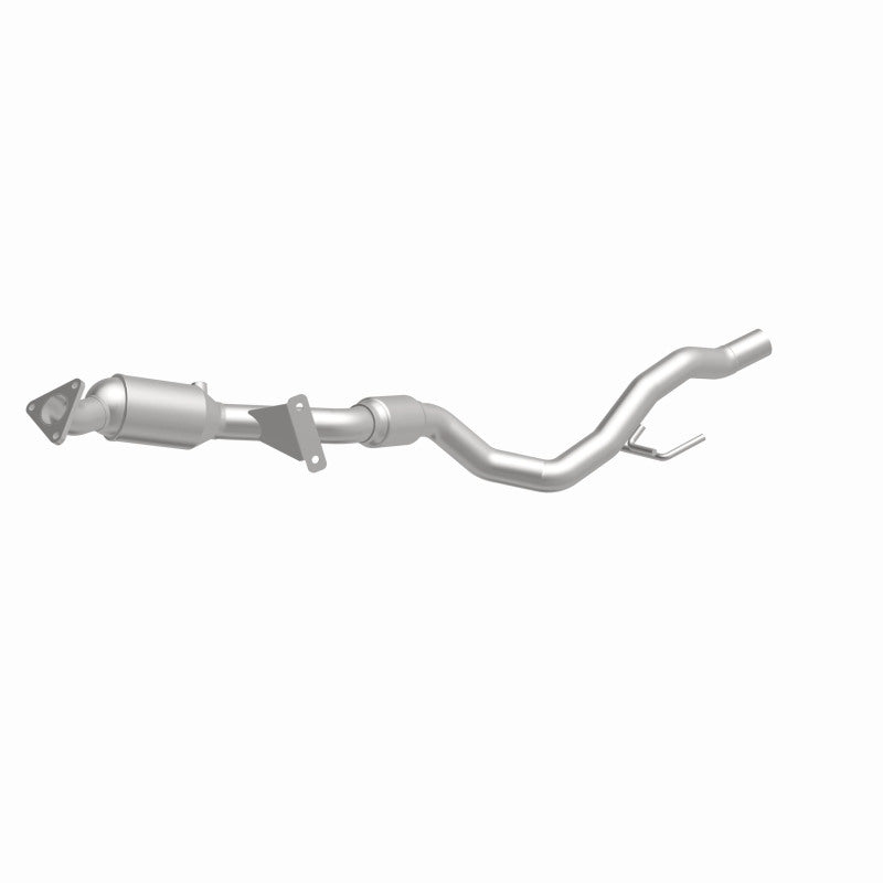 MagnaFlow 5551410 carb direct-fit catalytic converter, front three-quarter view of the turntable spin