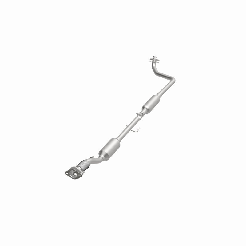 MagnaFlow 280376 oem grade direct-fit catalytic converter, opposite front three-quarter view of the turntable spin