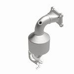 MagnaFlow 5582881 carb manifold converter, opposite front three-quarter view of the turntable spin