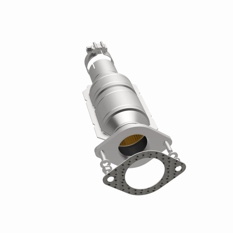 MagnaFlow 5421269 carb direct-fit catalytic converter, opposite side view of the turntable spin