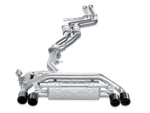 Akrapovic BMW 1 Series M Coupe (E82) Evolution Line Cat Back (Titanium) ME-BM/T/3 for BMW 1 Series M Coupe E82 2011-2012, angled view