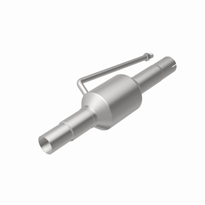 MagnaFlow 4451212 carb direct-fit catalytic converter, rear view of the turntable spin