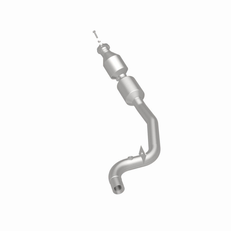 MagnaFlow 21-608 oem grade direct-fit catalytic converter, rear three-quarter view of the turntable spin