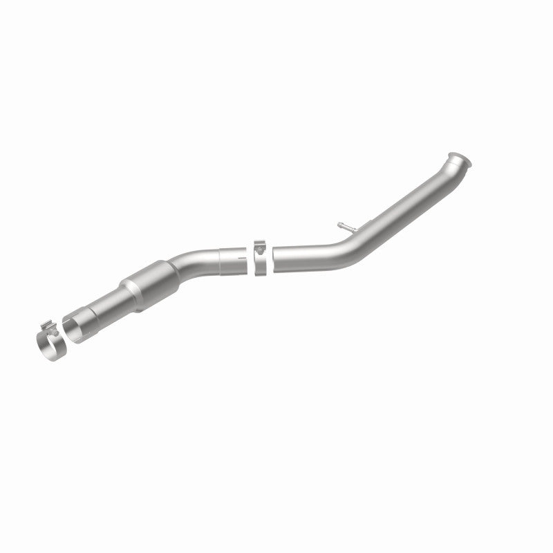 MagnaFlow 21-554 oem grade direct-fit catalytic converter, rear view of the turntable spin