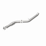 MagnaFlow 21-554 oem grade direct-fit catalytic converter, rear view of the turntable spin