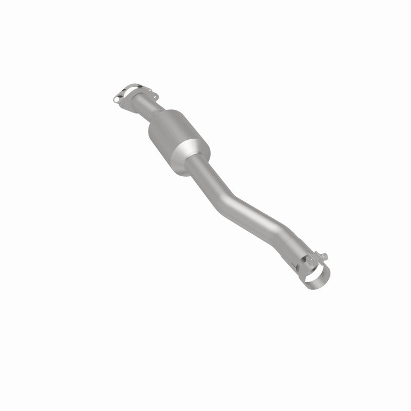 MagnaFlow 5592103 carb direct-fit catalytic converter, rear three-quarter view of the turntable spin