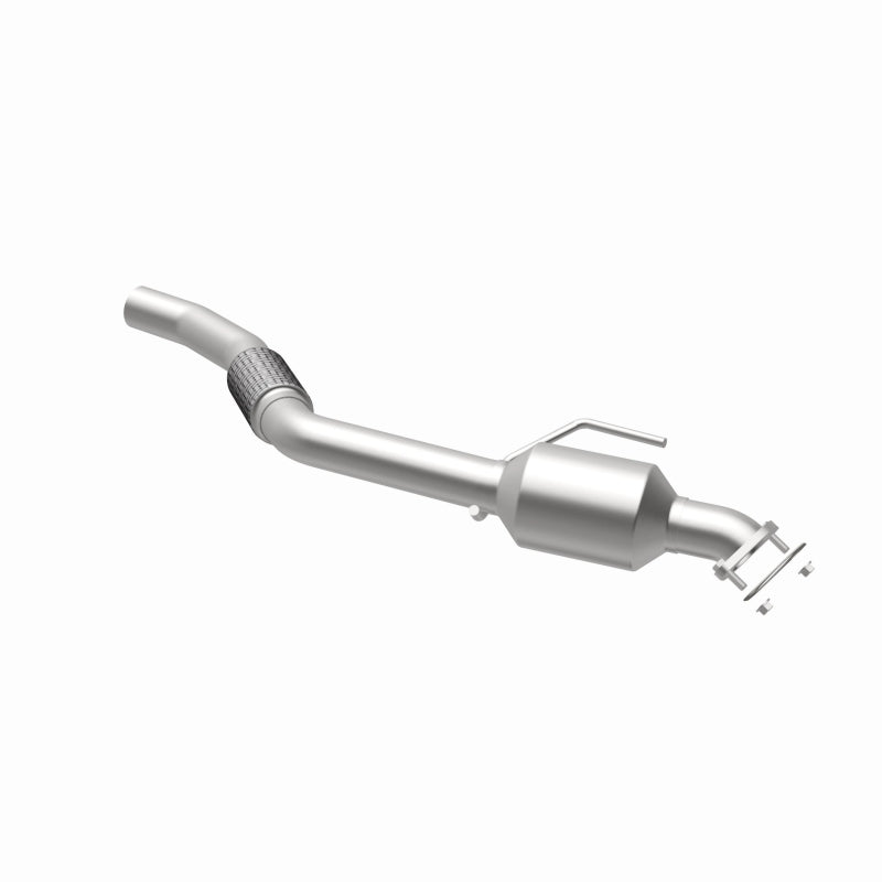 MagnaFlow 280238 oem grade direct-fit catalytic converter, opposite rear three-quarter view of the turntable spin