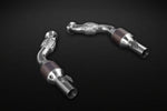 Pair of Capristo 250-cell sport cats for the Ferrari 488, polished stainless