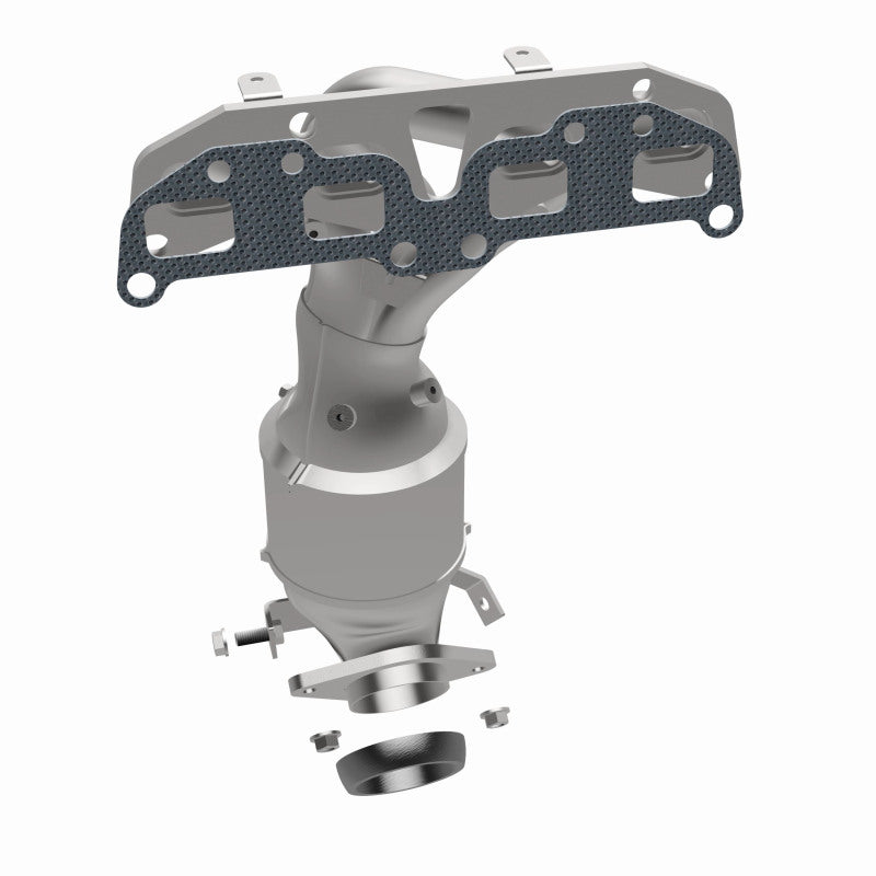 MagnaFlow 5531293 carb manifold converter, opposite side view of the turntable spin
