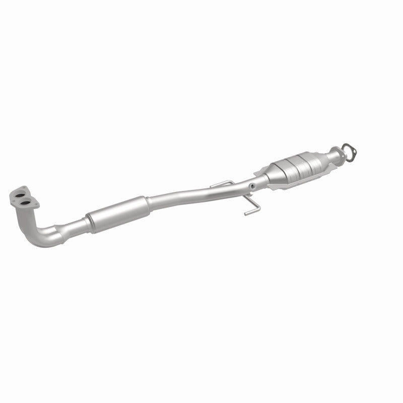MagnaFlow 4481122 carb direct-fit catalytic converter, front three-quarter view of the turntable spin