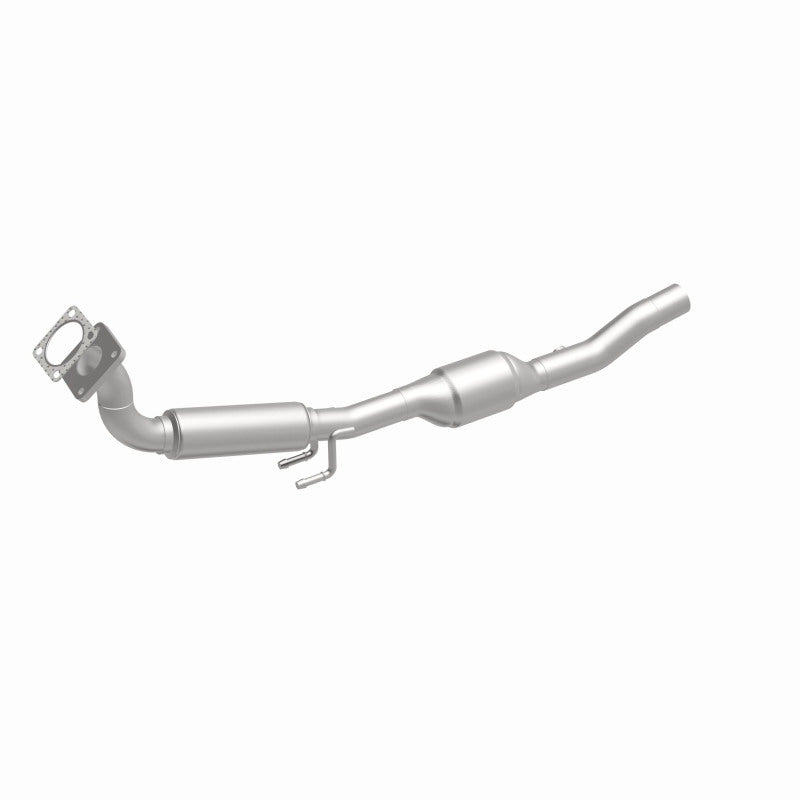 MagnaFlow 4481613 carb direct-fit catalytic converter, front three-quarter view of the turntable spin