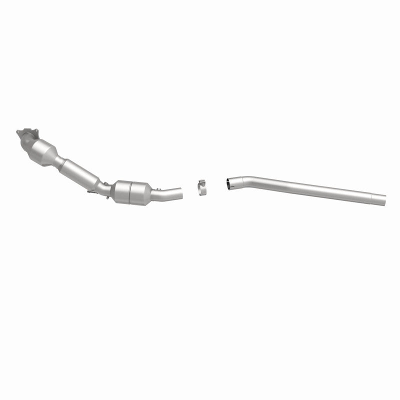 MagnaFlow 551414 carb direct-fit catalytic converter, side view of the turntable spin