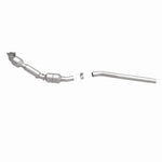 MagnaFlow 551414 carb direct-fit catalytic converter, side view of the turntable spin
