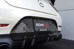 Close view of the CLS rear with the delete installed - Carbon Bumperette Delete for the 2019-2023 CLS-Class