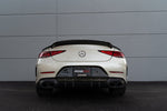 White CLS car rear view with the carbon bumperette delete - Carbon Bumperette Delete for the 2019-2023 CLS-Class