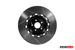 RennTech slotted two-piece front rotor from the face - Front Rotor Upgrade for the 2003-2023 E 63 AMG