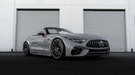 Silver AMG SL car front view on RennTech coil-overs - Coilover Suspension for the 2022-2026 SL 55 / SL 63 AMG