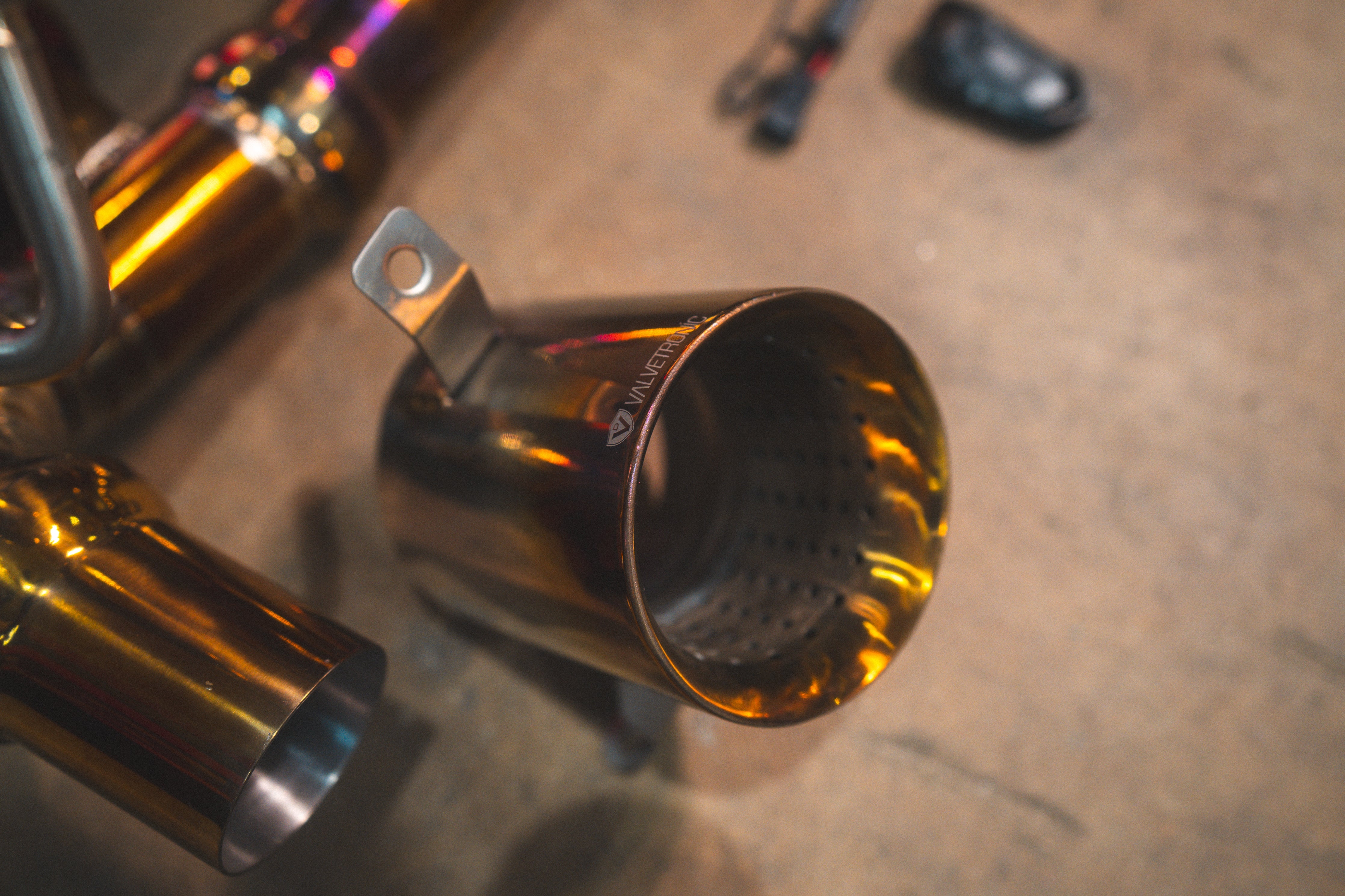 Titanium exhaust Ferrari 458 Speciale: outlet opening