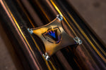 Titanium exhaust Dodge Hellcat: logo bridge at crossover