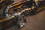 Titanium exhaust Lotus Emira V6: paired pipe joints