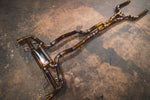 Titanium exhaust AMG GLC 63: complete system angled
