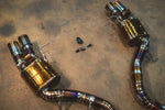 Titanium exhaust BMW F12 M6: rear mufflers and controller