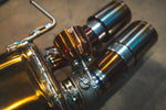 Titanium exhaust BMW F12 M6: muffler and paired tips