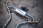 Stainless exhaust BMW X7 40i: rear section with control kit