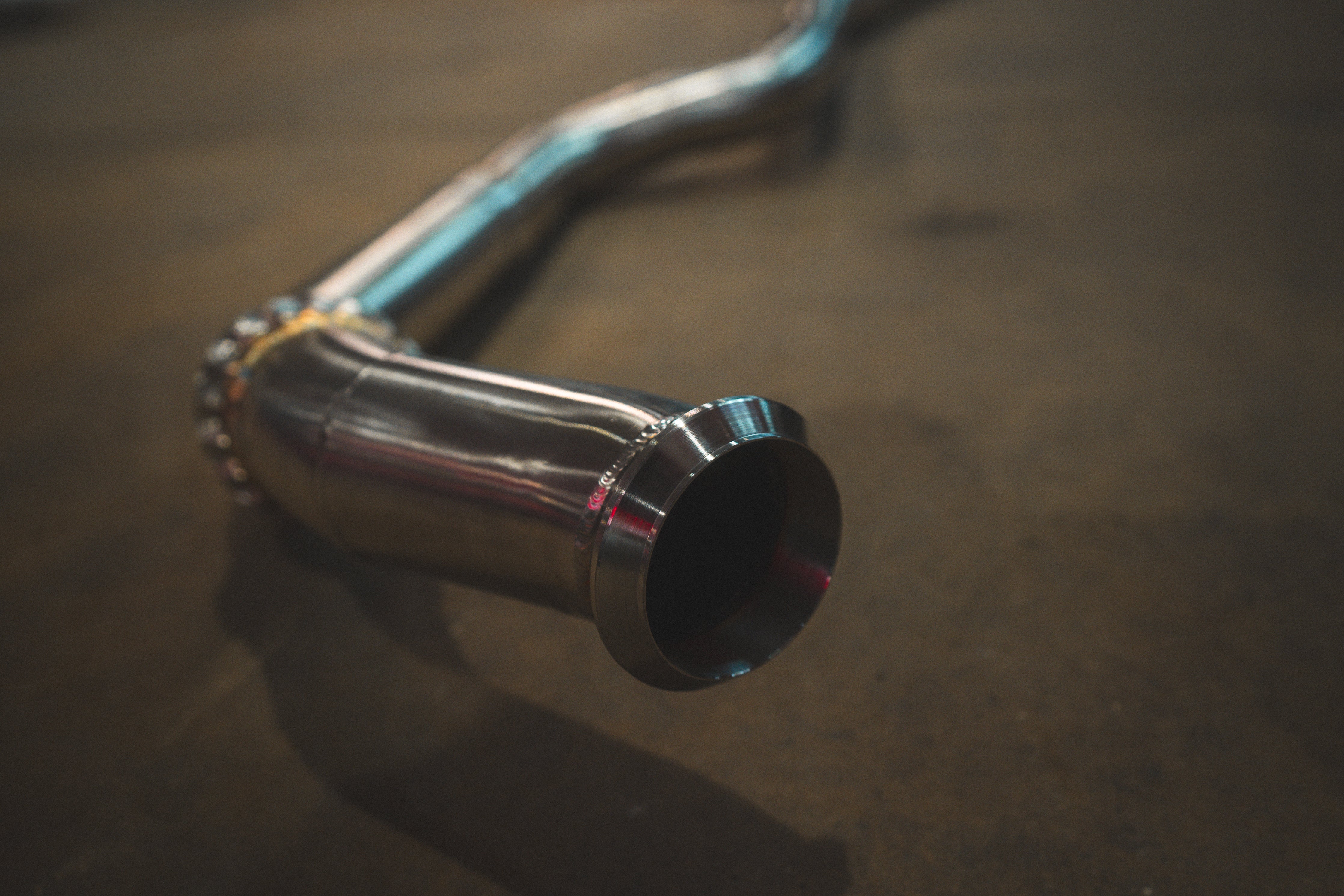 Valvetronic Designs Valved Exhaust AMG GT 43 manufacturer gallery: open rear outlet and welded pipe junction