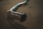 Valvetronic Designs Valved Exhaust AMG GT 43 manufacturer gallery: open rear outlet and welded pipe junction