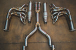 Stainless exhaust Aston Martin DBS: separated midpipe and rear sections