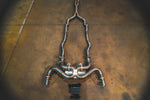 Stainless exhaust Aston Martin DBS: complete system angled