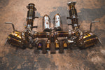 Valvetronic Designs Valved Exhaust Corvette C8 Z06 manufacturer gallery: complete exhaust with four center tips and two shielded front components