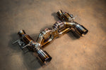 Titanium exhaust Maserati MC20: rear section angled