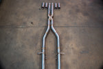 Stainless exhaust Dodge Hellcat: stainless system overhead