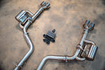 Stainless exhaust Dodge Hellcat: rear section with controller