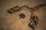 Valvetronic Designs Valved Exhaust Porsche Macan manufacturer gallery: rear mufflers and controller viewed diagonally