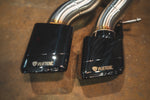 Valvetronic Designs Valved Exhaust AMG CLS63 W218 manufacturer gallery: pair of glossy black rectangular outlet tips