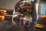 Titanium exhaust Ferrari F430: pipe weld and identification plate