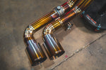 Titanium exhaust Ferrari F430: paired exhaust tips