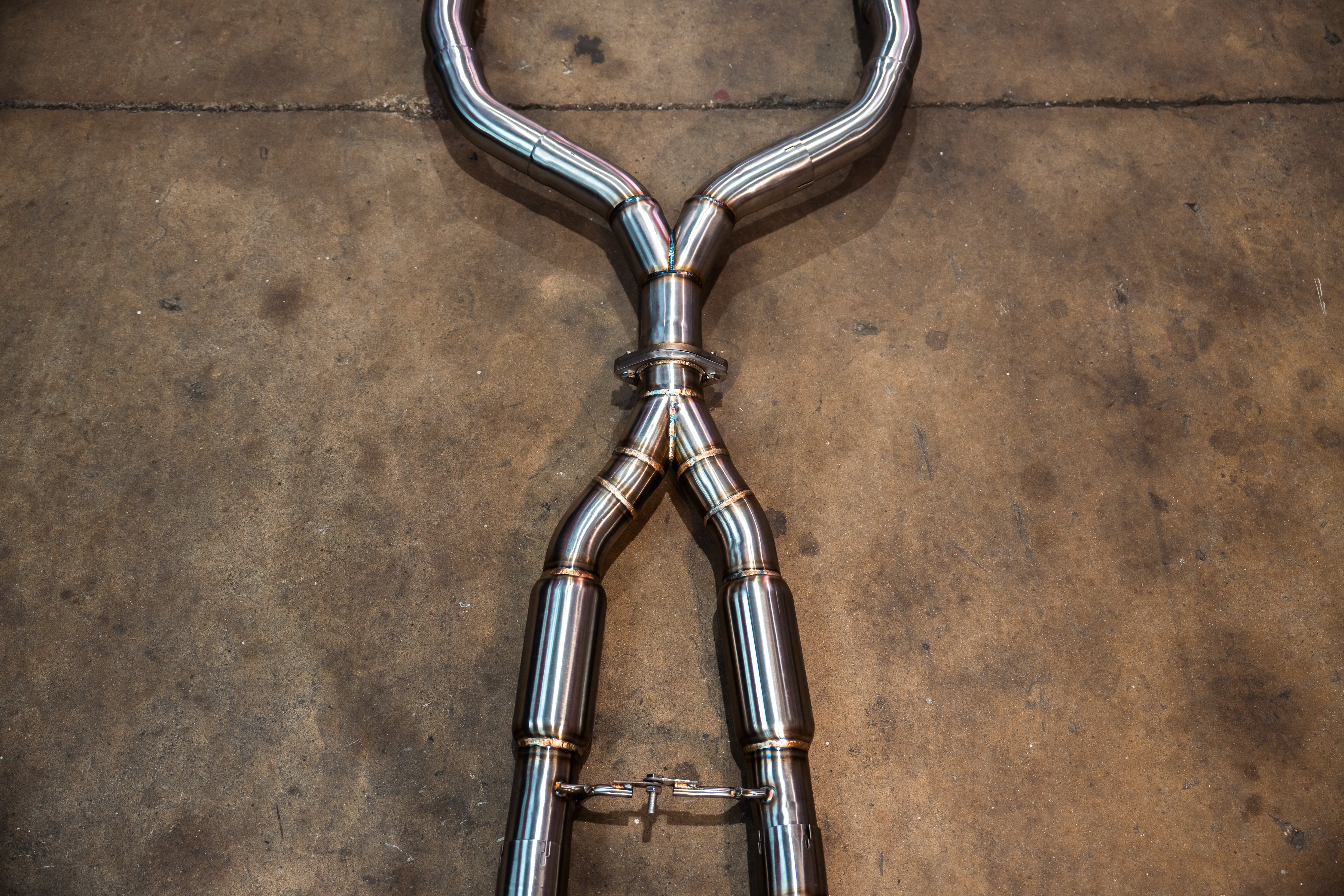 Stainless exhaust Nissan Z: x-pipe center section