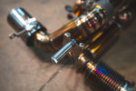 Titanium exhaust Lamborghini Huracan: valve and pipe junction