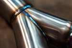 Stainless exhaust Nissan Z: y-junction weld
