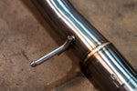 Stainless exhaust Nissan Z: welded joint and hanger