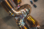 Titanium exhaust Lamborghini Huracan: central welded junction